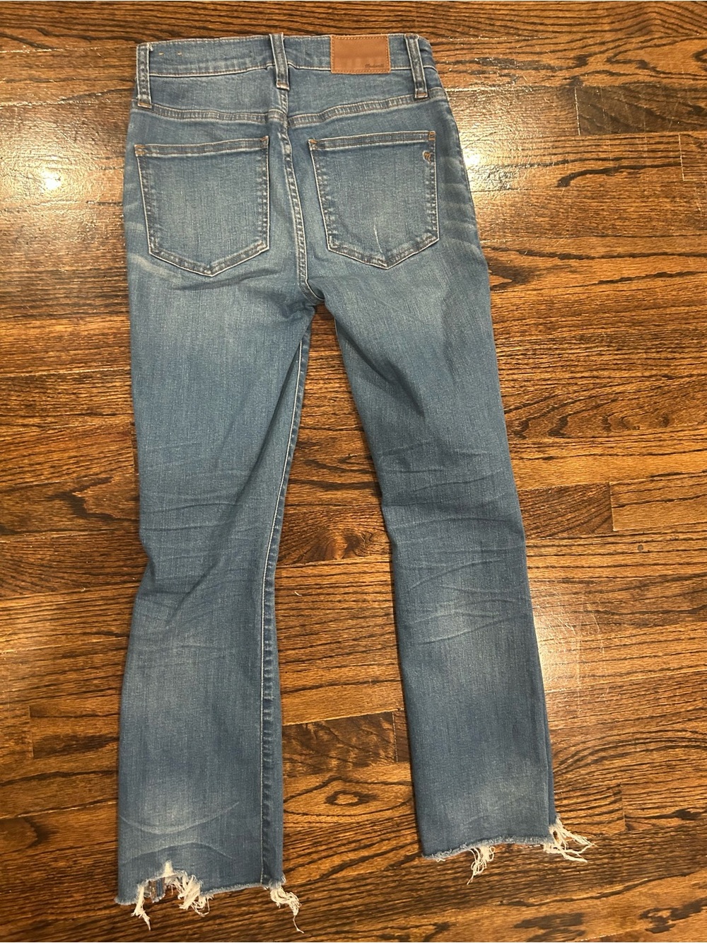 Women’s Distressed Blue Straight-Leg Jeans- Madewell Demi Boot- Size 24 - Picture 5 of 5